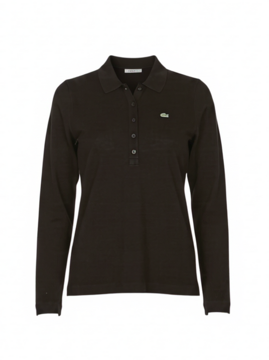 Lacoste Womens Brown Long Sleeved Polo Shirt