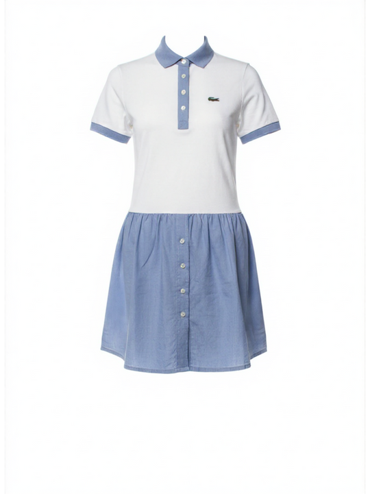 Lacoste White Logo Short Sleeve Polo Shirt