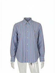 Lacoste Light Blue Pink Long Sleeve Shirt