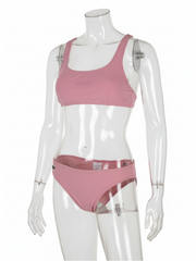 Lacoste Pink Swimming Costume