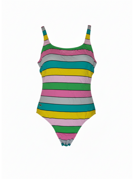 Lacoste Yellow Green Swimming Costume