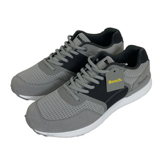 BENCH WHITE / GREY MENS TRAINERS