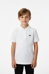 Lacoste Boys White Regular Fit Polo Shirt