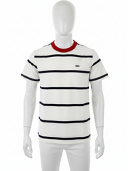 Lacoste White Short Sleeve Crew Neck Logo T-Shirt