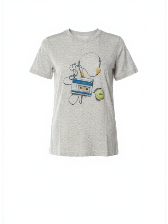 Lacoste Grey Croc Logo T-Shirt