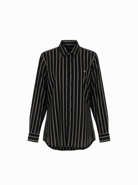 Lacoste Gold Black Long Sleeve Shirt