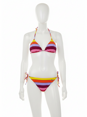 Lacoste Yellow Pink Swimming Costume