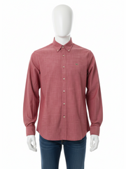 Lacoste Red Short Sleeve Cotton Shirt