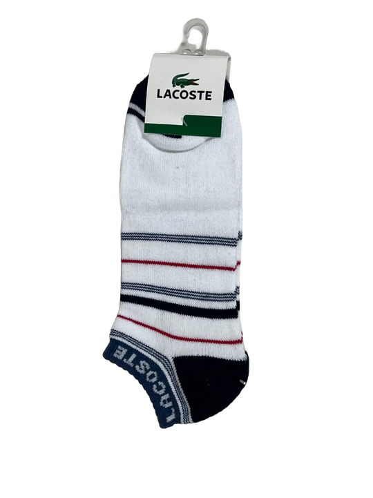 Lacoste White Red Navy Socks