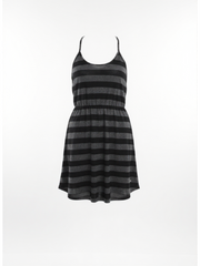 Roxy Black & Grey Striped Dresses