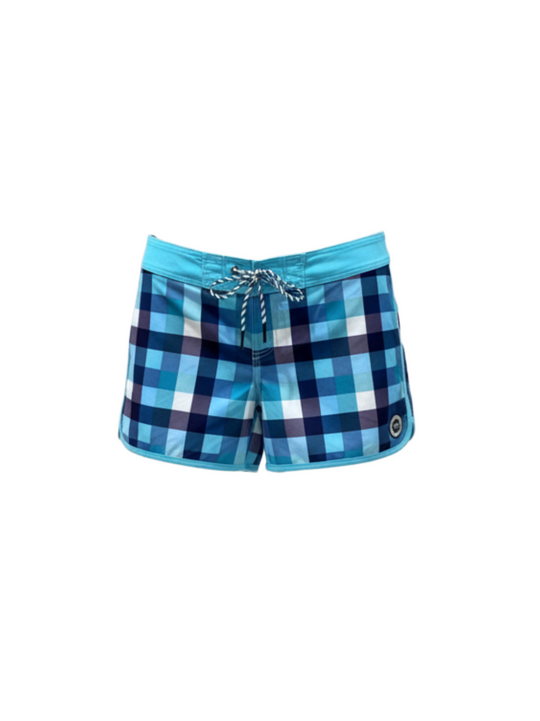 Roxy Chequered Blue Shorts