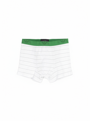 Armani Mens White and Green Trunks