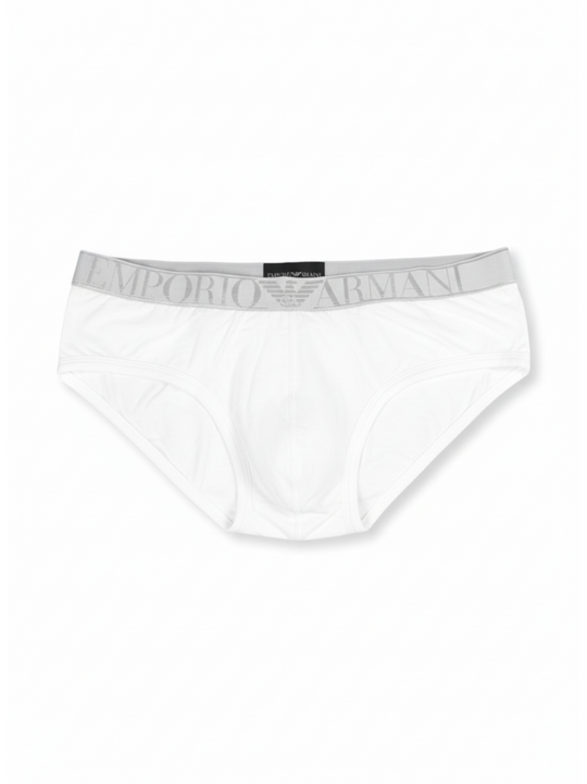 Armani Mens White & Silver Briefs