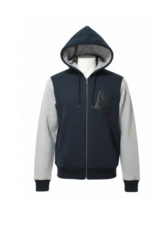 Mens Armani Navy & Grey Zip AJ Sweatshirt