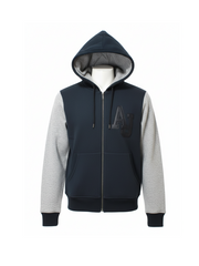 Mens Armani Navy & Grey Zip AJ Sweatshirt