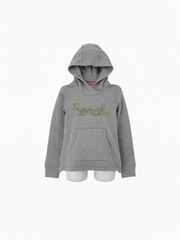Bench Grey Textured Logo Hoody