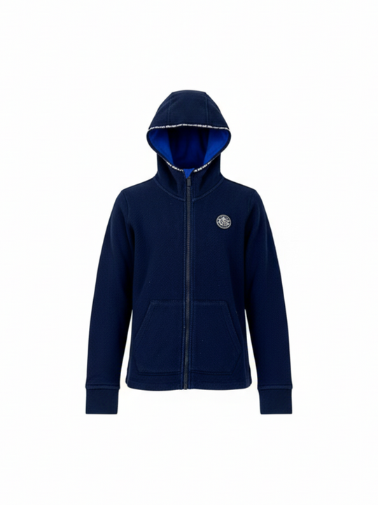 Bench Navy Bonded Knit Zip Hoody