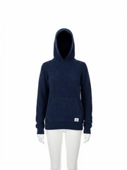 Bench Navy Hooded Overhead Knit Jumper