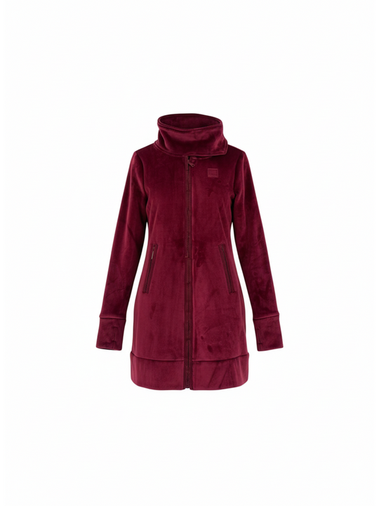 Bench Purple Her Long Fleece Funnel Jacket