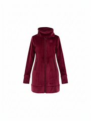 Bench Purple Her Long Fleece Funnel Jacket