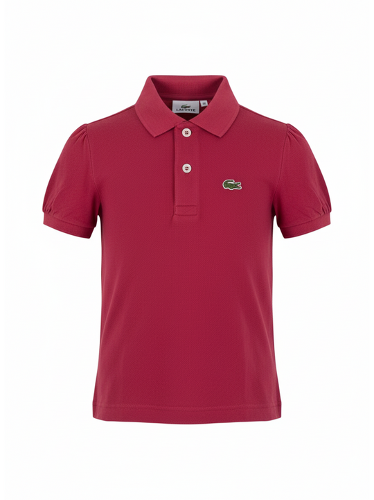 Lacoste Kids Pink Regular Fit Logo Polo Shirt