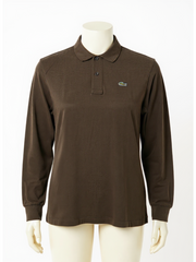 Lacoste Brown Long Sleeve Polo Shirt