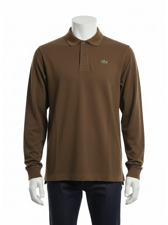 Lacoste Light Brown Long Sleeve Polo Shirt