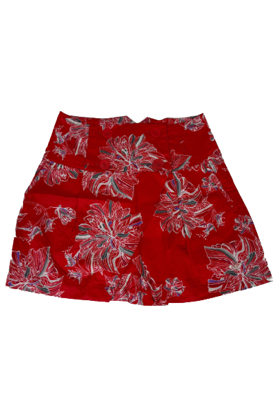 Roxy Red Skirts with Floral Print