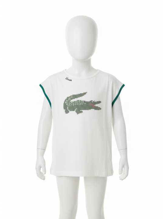 Lacoste White Croc Logo T-Shirt