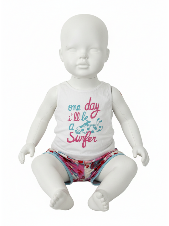 Roxy Girls White Top & Flower Print Shorts