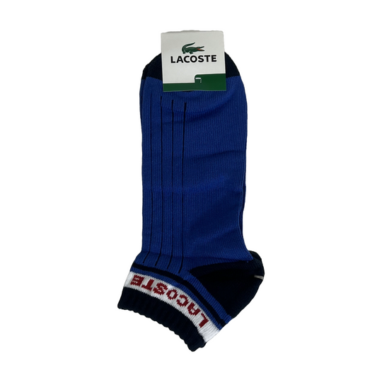Lacoste Blue Cotton Logo Socks