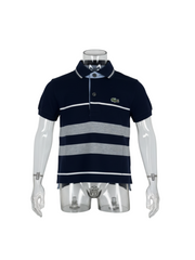 Lacoste Kids Navy Logo Short Sleeve Polo Shirt