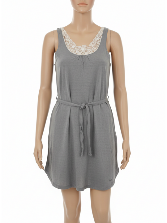 Roxy Grey Dresses with white frills