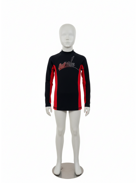 Quiksilver Junior Black & Red Swimming Top