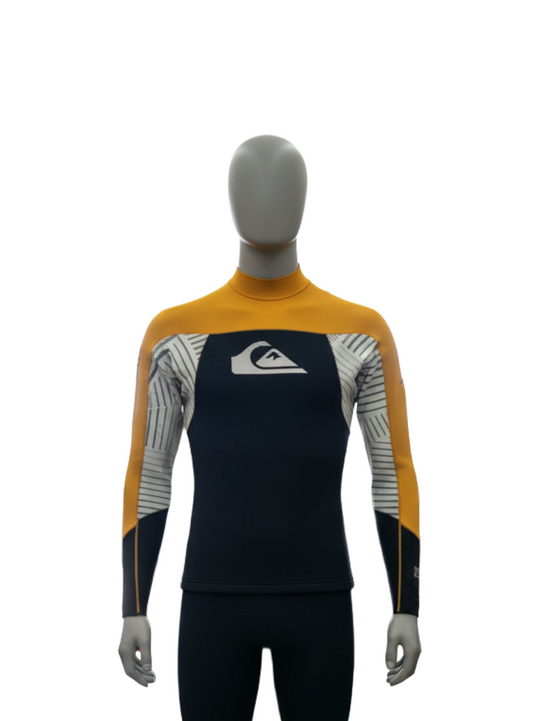 Quiksilver Mens Black & Orange Wetsuit Top