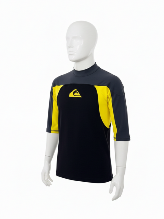 Quiksilver Mens Yellow & Black Wetsuit Top