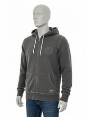 Quiksilver Mens Grey Zipped Hooded Sweatshirt
