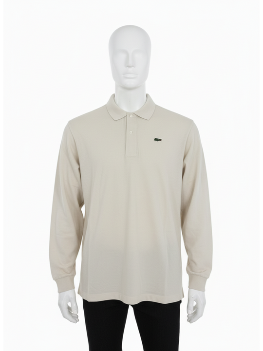 Lacoste Mens Cream Polo Shirt