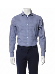 Armani Jeans Mens Blue Diamond L/S Shirt