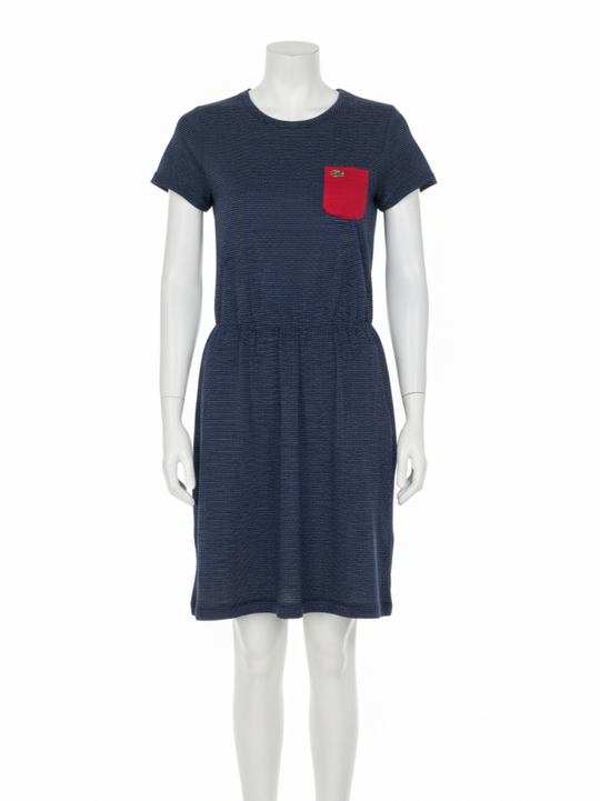 Lacoste Navy Crew Neck Short Sleeve Dress