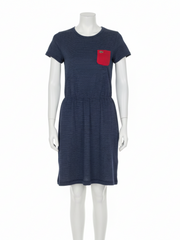 Lacoste Navy Crew Neck Short Sleeve Dress