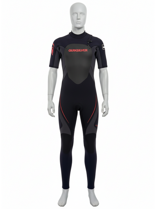 Quiksilver Mens Grey & Red Wet Suit