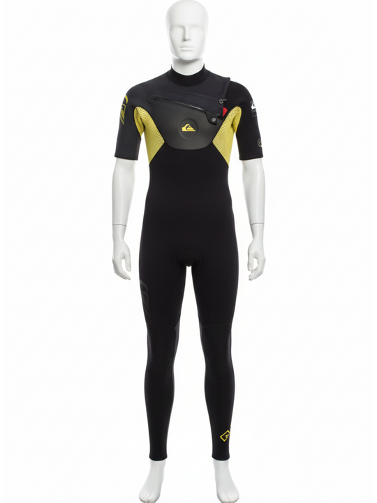 Quiksilver Mens Grey & Yellow Wet Suit
