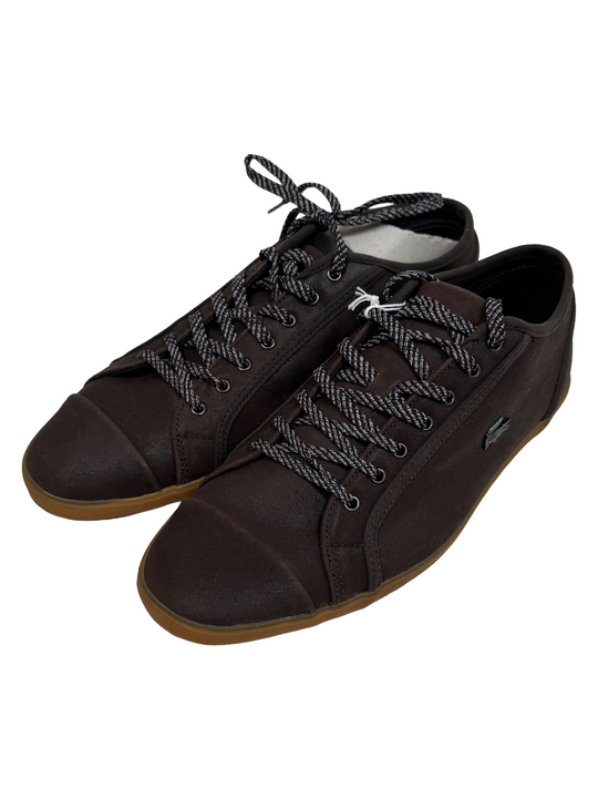 Lacoste Dark Brown Leather Berber 10 Shoe