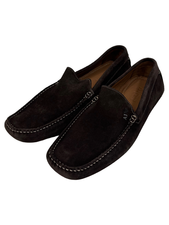 Emporio Armani Mens Brown Moccasin Loafer