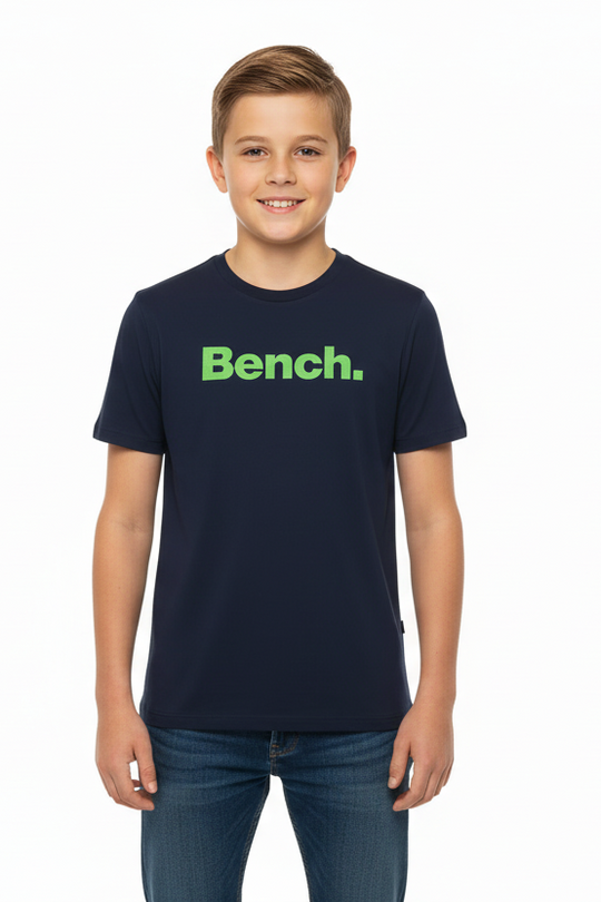 Bench Boys Navy/Green Core Logo T-shirt