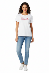 Bench Girls White/Pink Logo T-shirt