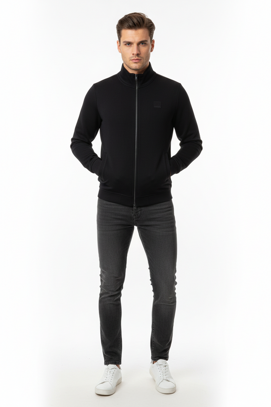 Bench Black Logo Zip Jumper