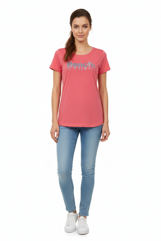Bench Girls Pink/Silver Sequin Corp T-shirt
