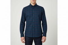 Farah Mackay LS BD Cruise Blue Shirt